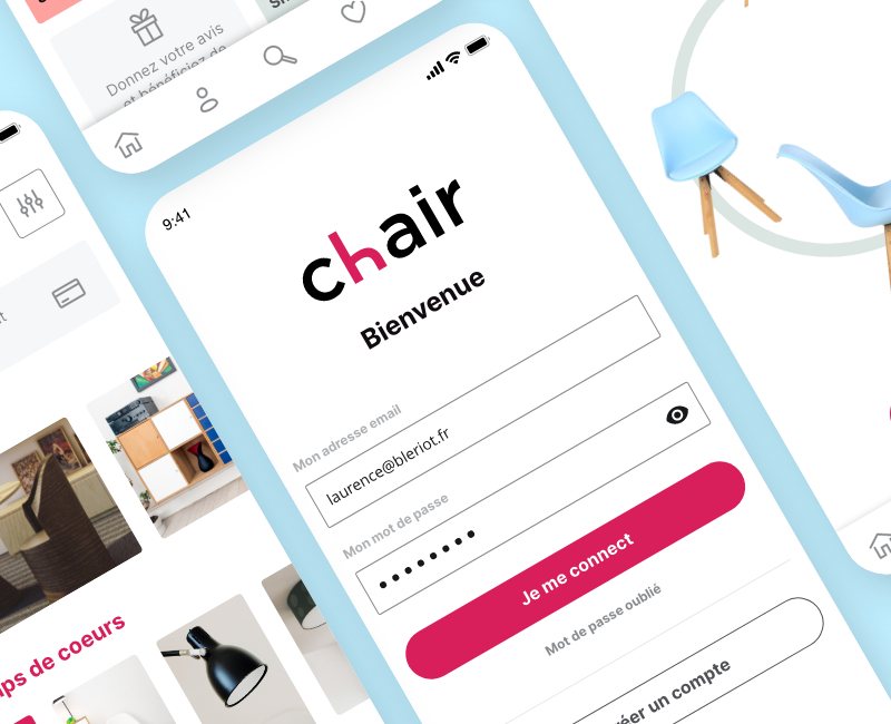 Chair app - le plus confortable de l'ameublement